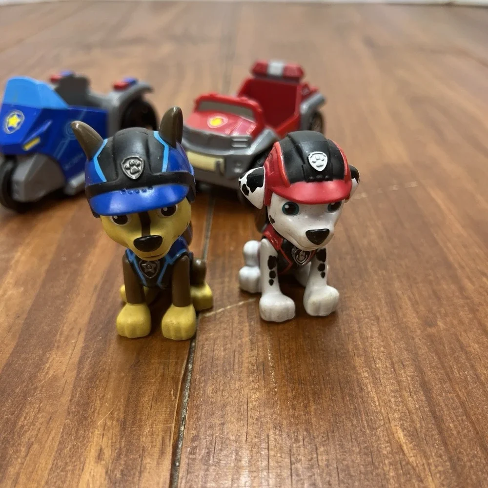 PAW Patrol Chase Motorcycle Marshall Fire ATV Figure Vehicle Toy Lot
